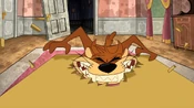 Taz eating the table to get to Tweety and Sylvester.