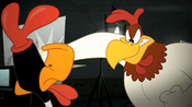 Foghorn hits Daffy again.