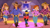 Daffy line dancing