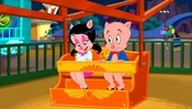 Porky and Petunia about to ride the Ferris wheel.