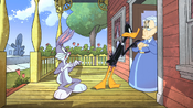 Daffy accuses Granny of stealing his newspaper.