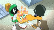 OH NO! The pizza's on fire!