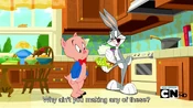 He asks Porky why he is not using those recipes...
