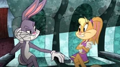 Bugs gets annoyed after Lola won't stop talking on their plane ride to Paris.