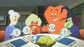 Gossamer reveals he has a 3 on his plate.