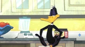 Daffy says that the protein shake helps maintain his body.