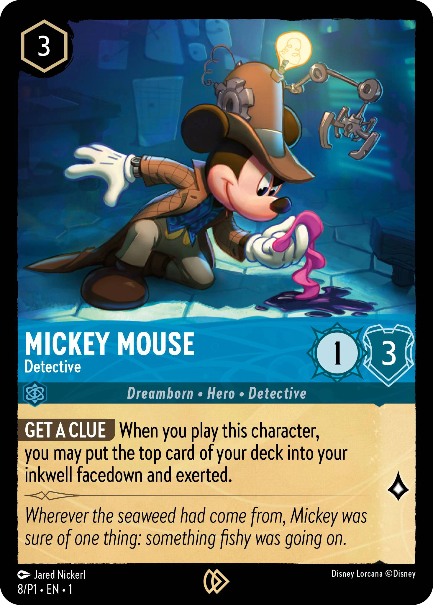mickey mouse card lorcana Mickey Mouse - Inspirational Warrior (Enchanted)