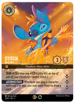 Lorcana ロルカナ スティッチ エンチャンテッド PSA10 Disney Lorcana TCG Rock Star Stitch #23 Super Rare PSA 10