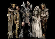 Lordi in their "Deadache" costumes.