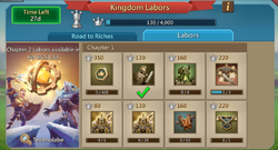 View On going battle in Royal Battle ground for 5 minutes kingdom labors  chapter 2 Lords mobile game 