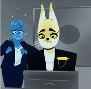 Two Underworld Corp bank employees. One appears to be a nymph, the other a cat-like humanoid. The main page for the cat lady is Bank Manager and the main page for the nymph is Bank Teller Nymph.