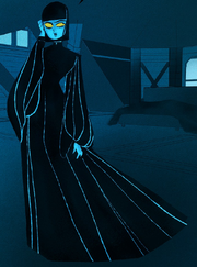 Hecate's full-view of her night gown attire.