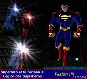 Superman and Superman x become one 