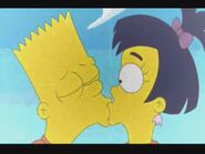 Bart besa a Nikki