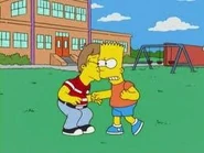 Bart golpeando al Homer de 10 años
