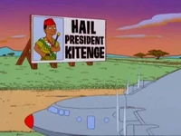 Cartel en el aeropuerto.