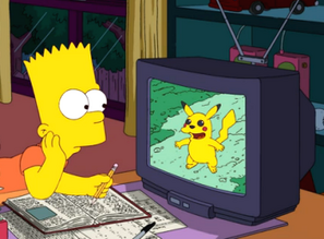 Bart viendo "Pokemon"