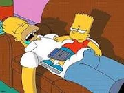 Bart sentado encima de Homer