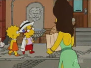 Milhouse y Lisa en la pequeña Italia