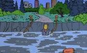 Skinner en su persecución de Bart.