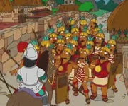 El ejército inca huye despavorido luego de la llegada de los conquistadores españoles.