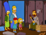 La familia conoce al vagabundo.