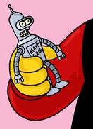 Muñeco de Bender en "My Big Fat Geek Wedding".