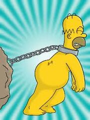Homer con la marca de los stonecutters