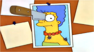 Un cuchillo en la foto de Marge