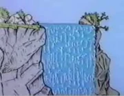 La cascada en el Lago Springfield.