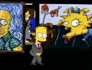 Bart presentando cuadros