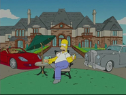 Homer en su mansión