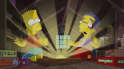 Bart y Milhouse hacen cobrar vida al juego