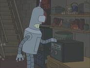 Cabeza de Bart al lado de Bender