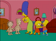 Bart y Lisa hechos de Palitos