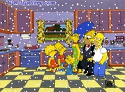 La Familia Simpson cantando el Villancico