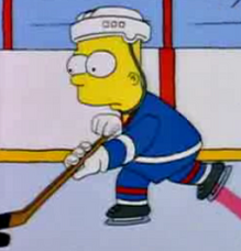 Bart jugando hockey