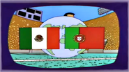 México y Portugal (países que se enfrentarían en un partido de soccer).