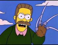 Flanders haciendo una referencia a Freddy