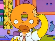 Homer con cabeza de rosquilla