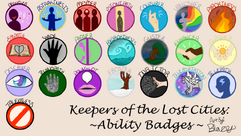 Keeper of the lost cities ability badges by blazetailx-db59ar6