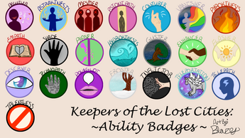 Keeper of the lost cities ability badges by blazetailx-db59ar6