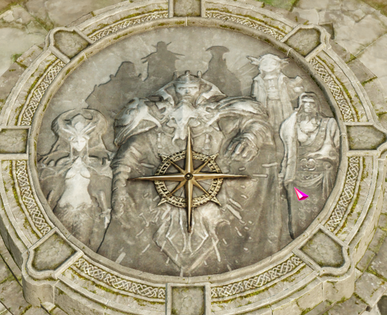 The seven previous Sidereals. Front left to right: Azena/Inanna, King Luteran, Wei. Middle left to right: Kadan, Shandi. Back left to right: Ninaveh, Vahantur.