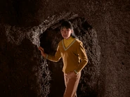 penny enters the cave - colourised by pelham cort
