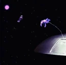 Professor Robinson’s spacewalk to rescue the robot.
