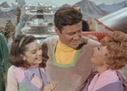 Real John hugs Penny & Maureen