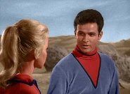 judy talks to don aboult the robot - colourised by pelham cort
