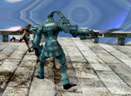 Back view of an attacking Dragon Knight in Lost Kingdoms