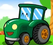 The Green Tractor as he appears in BluBlu & RedRed.