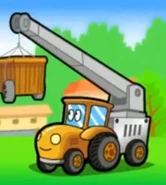 The Orange Tractor as he appears in BluBlu & RedRed.